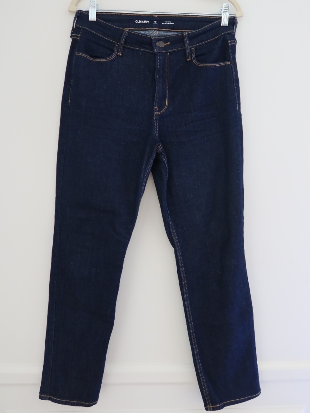 Womens Jeans Size 10S High Rise Straight Dark Wash